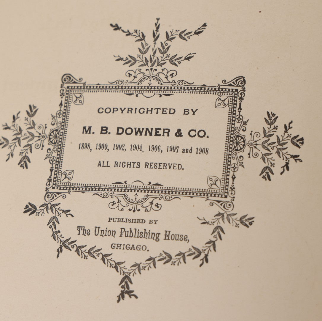 Lot 082 - "The Fireside University" Antique Book By John Mcgovern Covering Science, Photography, Electricity, And More, Profusely Illustrated, Copyright 1908 By M.B. Downer & Co., Published By The Union Publishing House, Chicago