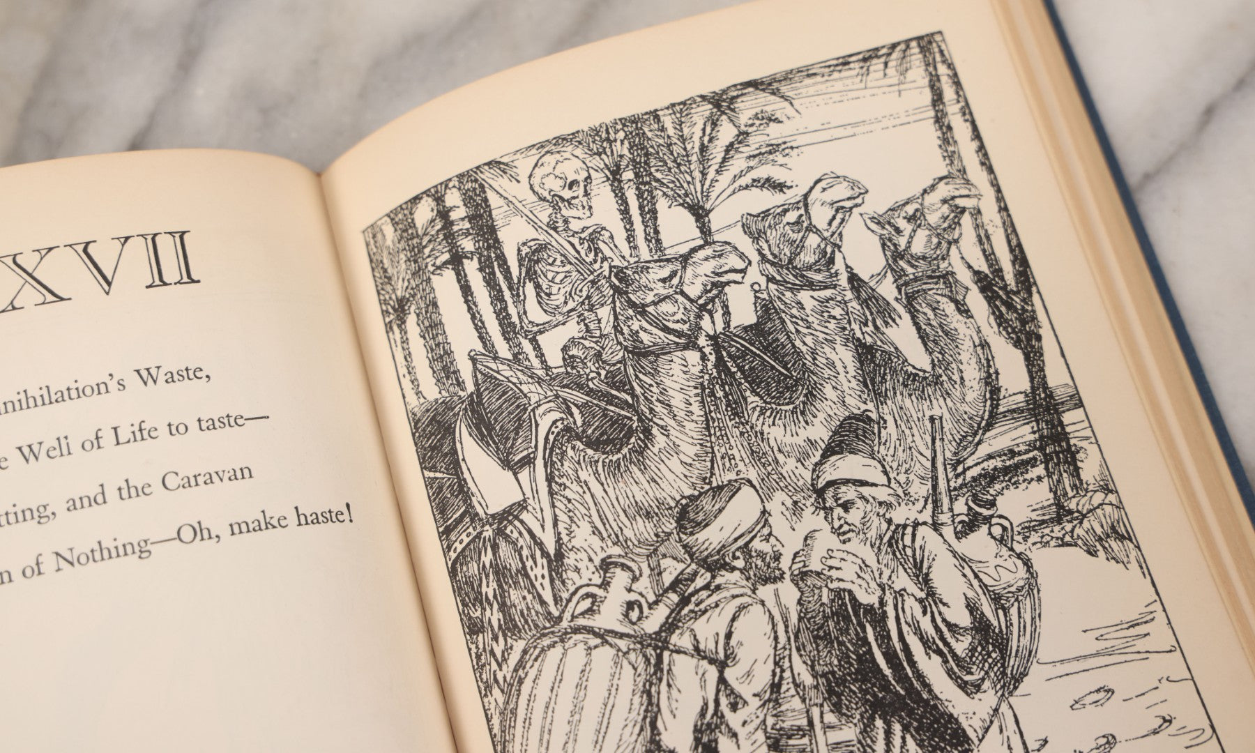 Lot 084 - "Rubáiyát Of Omar Khayyám" Vintage Book, Quatrains (Four-Line Poems) By Persian Poet And Mathematician Omar Khayyám, Translated By Edward Fitzgerald, First & Fifth Versions, With Bizarre And Esoteric Illustrations By Edmund J. Sullivan