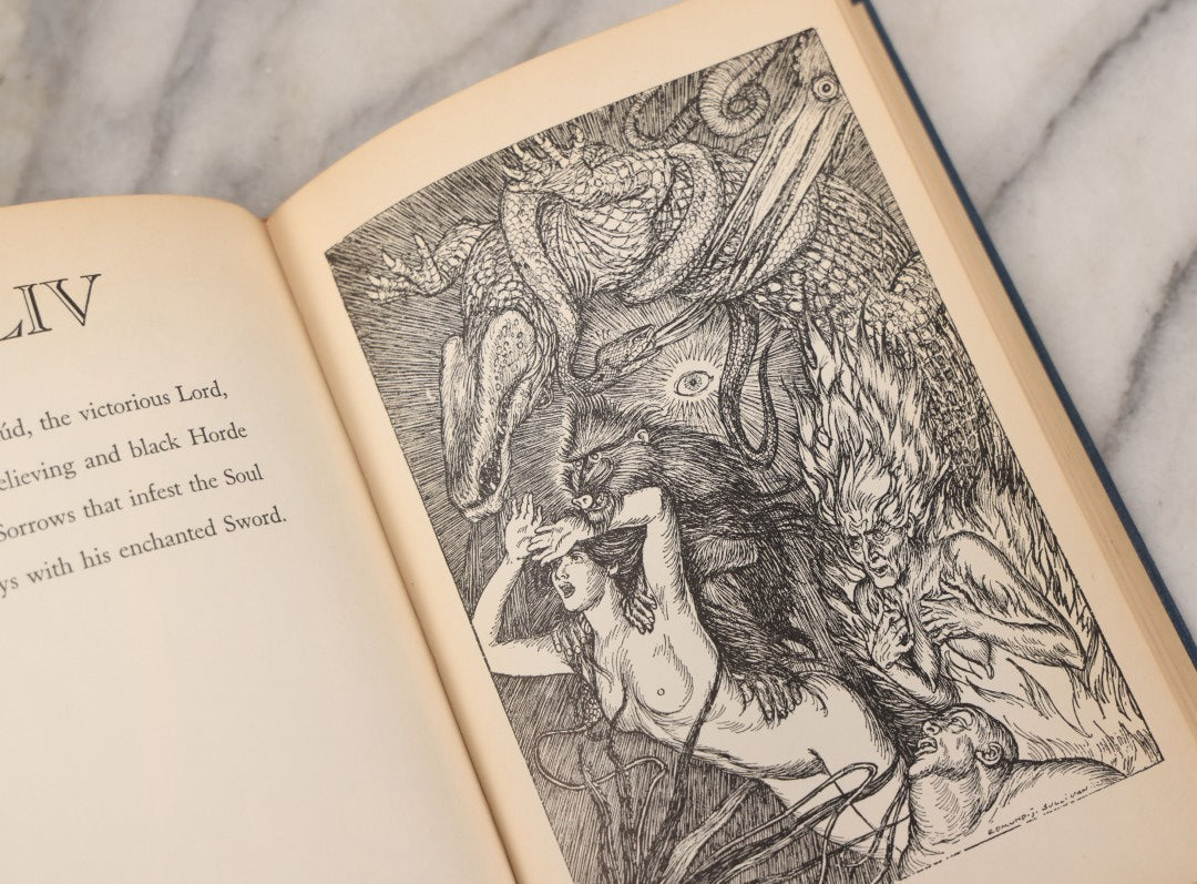 Lot 084 - "Rubáiyát Of Omar Khayyám" Vintage Book, Quatrains (Four-Line Poems) By Persian Poet And Mathematician Omar Khayyám, Translated By Edward Fitzgerald, First & Fifth Versions, With Bizarre And Esoteric Illustrations By Edmund J. Sullivan