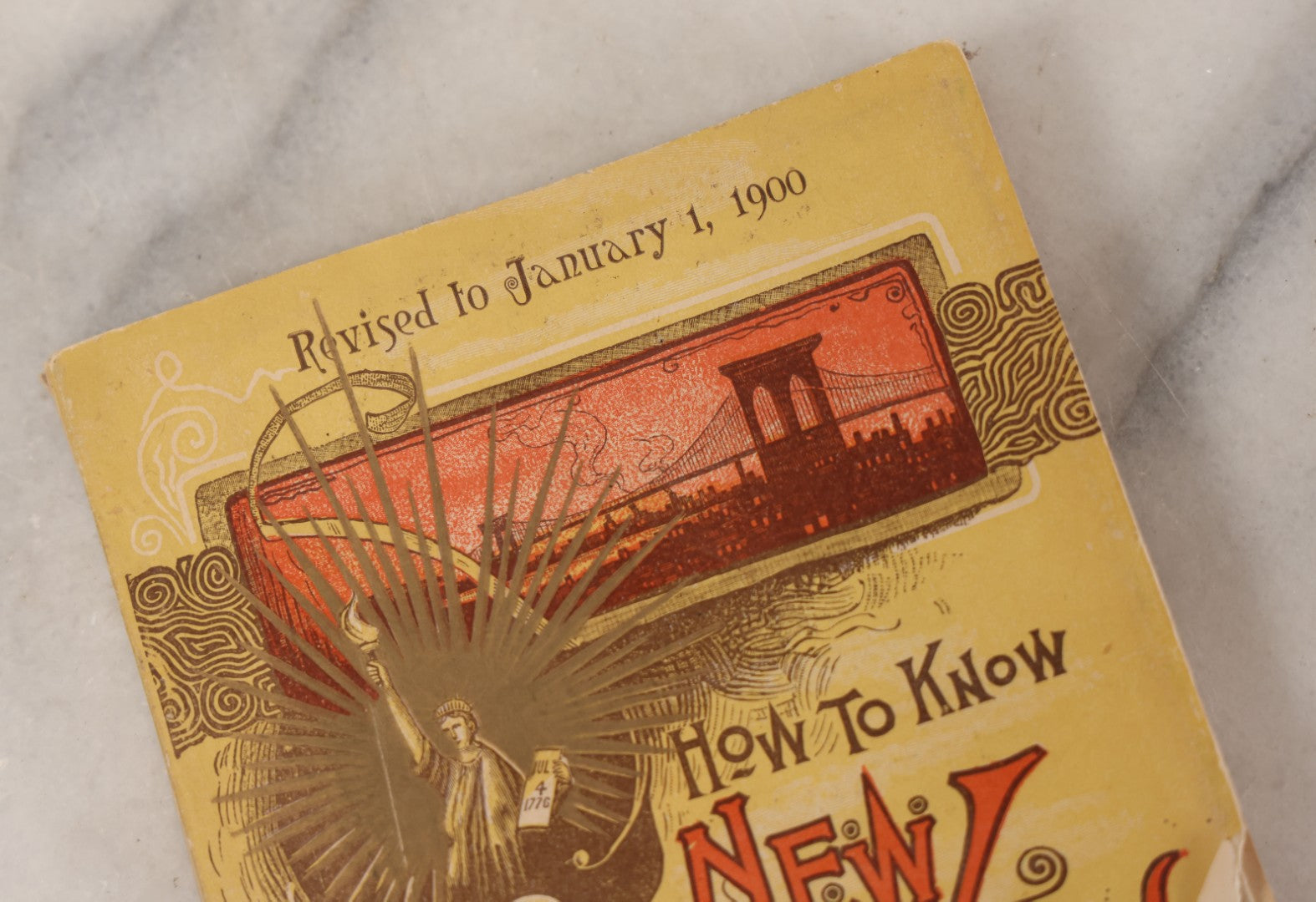 Lot 092 - "How To Know New York" Revised January 1900 Edition, Antique Booklet And Street Guide To New York City, Featuring Fold Out Map, Sparsely Illustrated