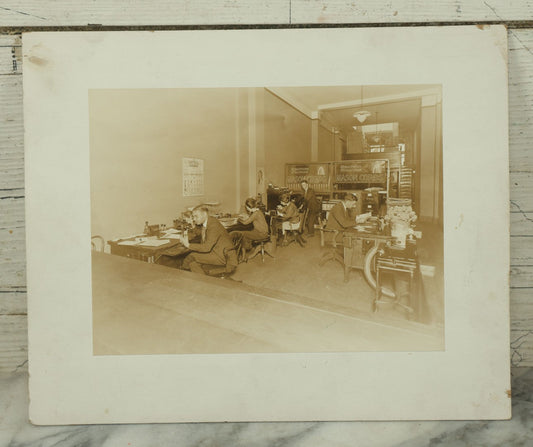 Lot 119 - Antique Boarded Photograph Of The Office Of A Mason Cords Tire Automobile Service Station, July 1922