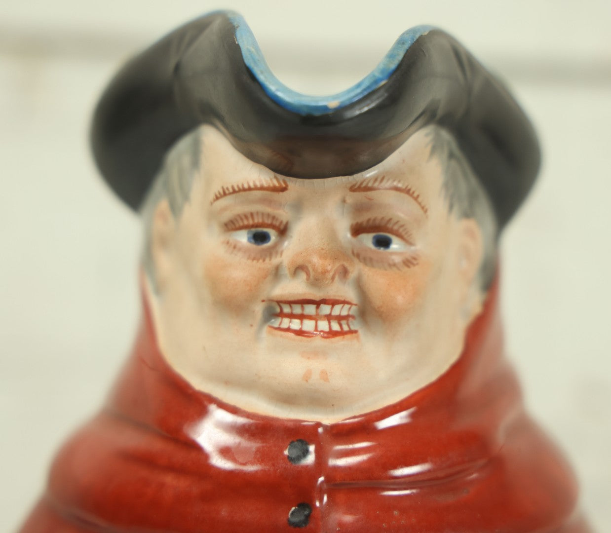 Lot 008 - Antique French Pottery Monk Toby Jug By Creil Et Montereau, Larger 9.5" Tall Version