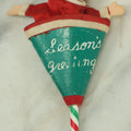 Lot 139 - Vintage Christmas Santa Claus Pop-Up Season's Greetings Pencil Toy