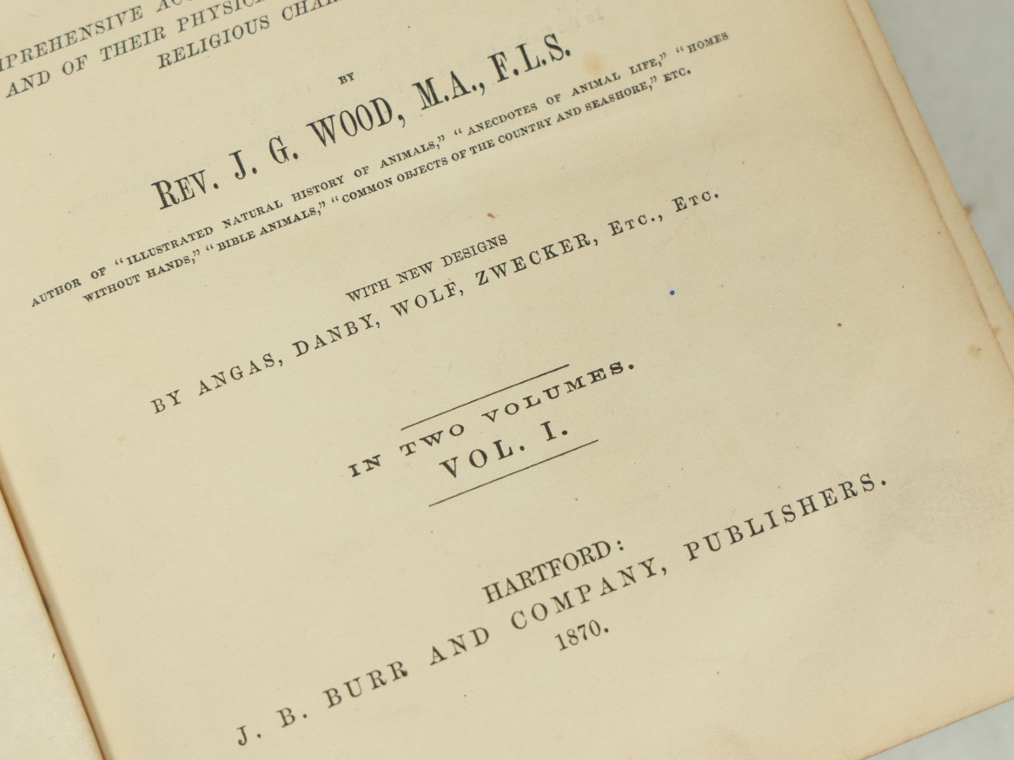 Lot 013 - "The Uncivilized Races Of Men" Two Volume Antique Book Set By Reverend J.G. Wood, J.B. Burr And Company, Publishers, 1870, Hartford, Profusely Illustrated