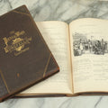 Lot 015 - "The Poetical Works Of Henry Wadsworth Longfellow" Antique Two Volume Book Set, Profusely Illustrated, Houghton, Osgood, And Company, Publishers, Boston, The Riverside Press, Cambridge, 1879, Note One Cover Detached