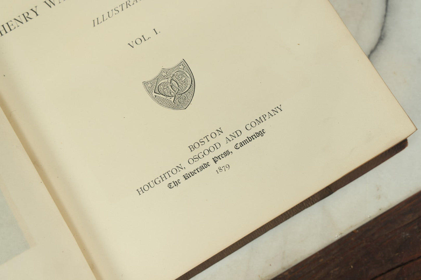 Lot 015 - "The Poetical Works Of Henry Wadsworth Longfellow" Antique Two Volume Book Set, Profusely Illustrated, Houghton, Osgood, And Company, Publishers, Boston, The Riverside Press, Cambridge, 1879, Note One Cover Detached