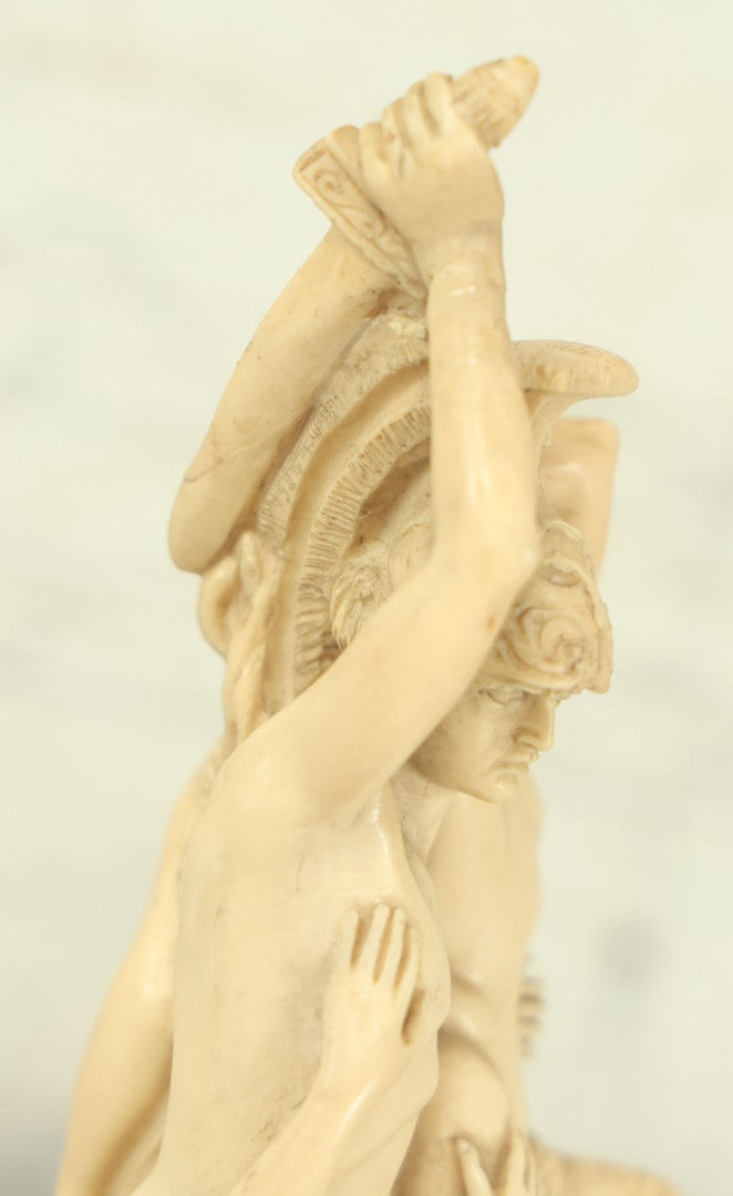 Lot 019 - Vintage Gino Ruggeri “The Rape Of Polyxena” Resin Sculpture, After Pio Fedi, 9-1/2" Tall