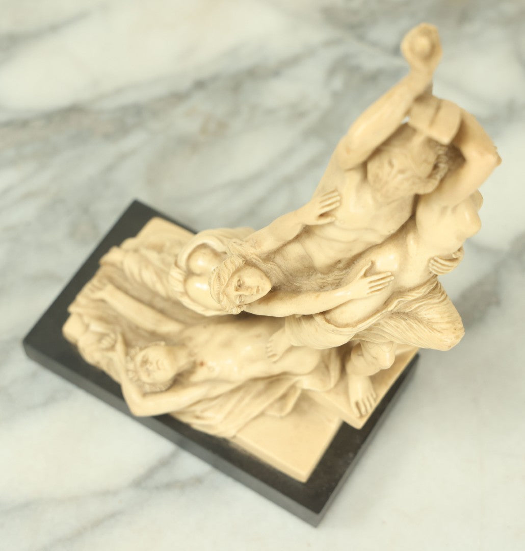 Lot 019 - Vintage Gino Ruggeri “The Rape Of Polyxena” Resin Sculpture, After Pio Fedi, 9-1/2" Tall