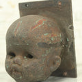 Lot 020 - Vintage Cast Metal Doll Head Mold, Circa 20th Century, As Found