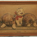 Lot 041 - Vintage 3D Puffed Out Print Illustration Of A Kitten And Two Dogs, Entitled "Susie," 20th Century, 13-1/4" x 9-1/4"