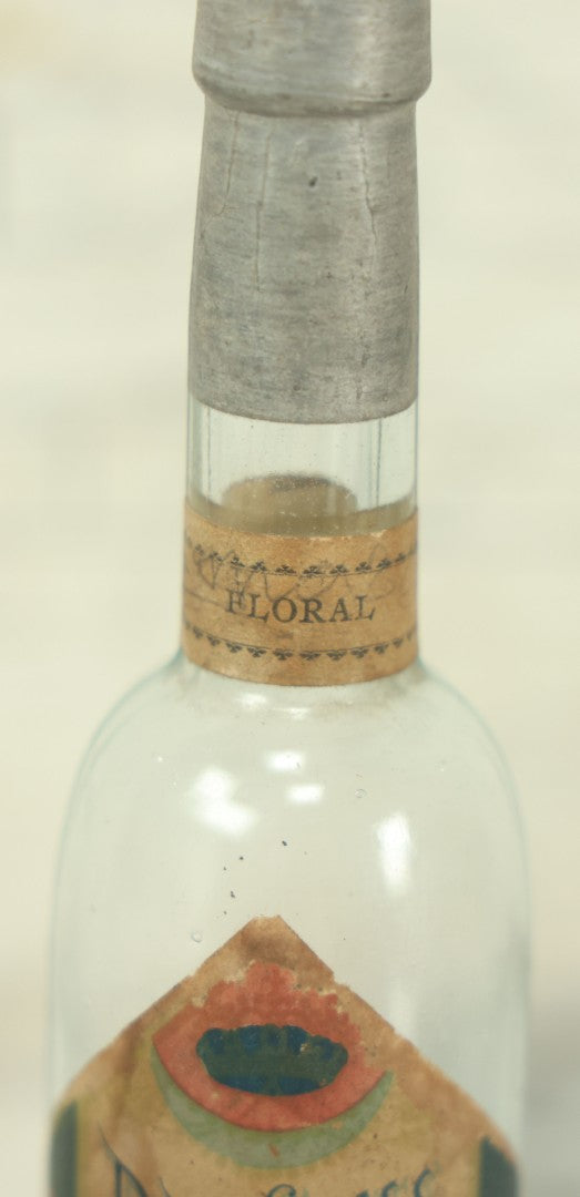 Lot 049 - Antique Princess Toilet Water Glass Bottle With Paper Label, Walter Pratt & Co., Chicago, Illinois, Floral Scent