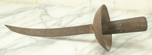 Lot 054 - Vintage Home Made Metal And Wood Child's Play Sword, With Wooden Handle, Metal Blade