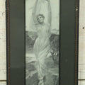 Lot 065 - Antique 3D Puffed Paper Print In Frame, Beautiful Woman Entitled "Dawn" By A. Seifert, No. 2164, Originally An Advertisement For C.S. Perry & Son Lumber, Pittsfield, Mass., Mfg. By Woodward & Tiernan, St. Louis, Missouri, 8-1/2" x 17-1/2"