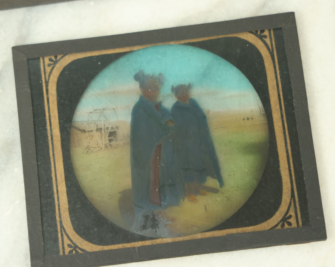 Lot 074 - Grouping Of Eleven Antique Hand Colored And Other Magic Lantern Slides Depicting Religious Scenes, Botany, Maps, Landmarks, And Other Subjects