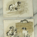 Lot 087 - Pair Of Antique French Trade Cards For Au Bon Marché," One Of The First Department Stores In Paris, With Lithographed Cats And Dogs