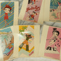 Lot 090 - Grouping Of Six Vintage Glossy Photos Of Cartoon Artwork Including Betty Boop, Pink Panther, Flintstones, And Gumby, 1980s, Hanna-Barbera, Fleischer Studios, Etc.