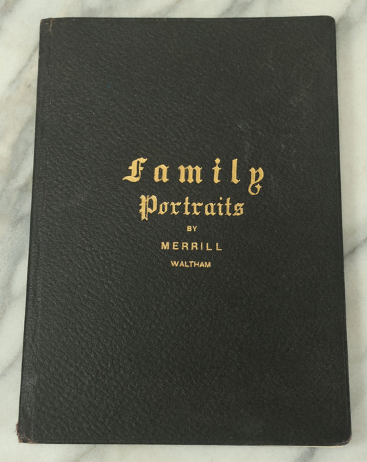 Lot 111 - Sparse Antique Family Portrait Photo Album By Merrill, Waltham, Massachusetts, With Four Photos, Children, Family, Etc.