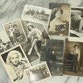 Lot 115 - Grouping Of Ten Vintage And Antique Snapshot And Real Photo Postcard Photos Of Women And Girls Including Nuns, Pin-Ups, Old Lady, Girls In Costumes, Etc.