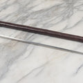 Lot 014 - Antique Wood And Metal Sword Cane, Sword Pulls Out Of Cane, With Ornate Silver Plate Topper, Note Cracks, Wear, Repairs, Approximately 35" Overall Length