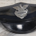 Lot 018 - Vintage Pinkerton Security Officer's Hat With Eagle Badge No. 7974, Pinkerton Buttons, Size 7-3/8"