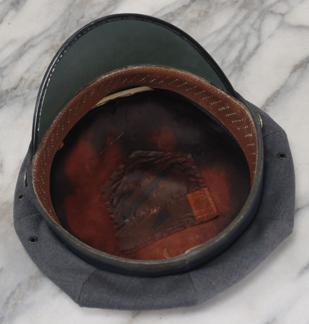 Lot 018 - Vintage Pinkerton Security Officer's Hat With Eagle Badge No. 7974, Pinkerton Buttons, Size 7-3/8"