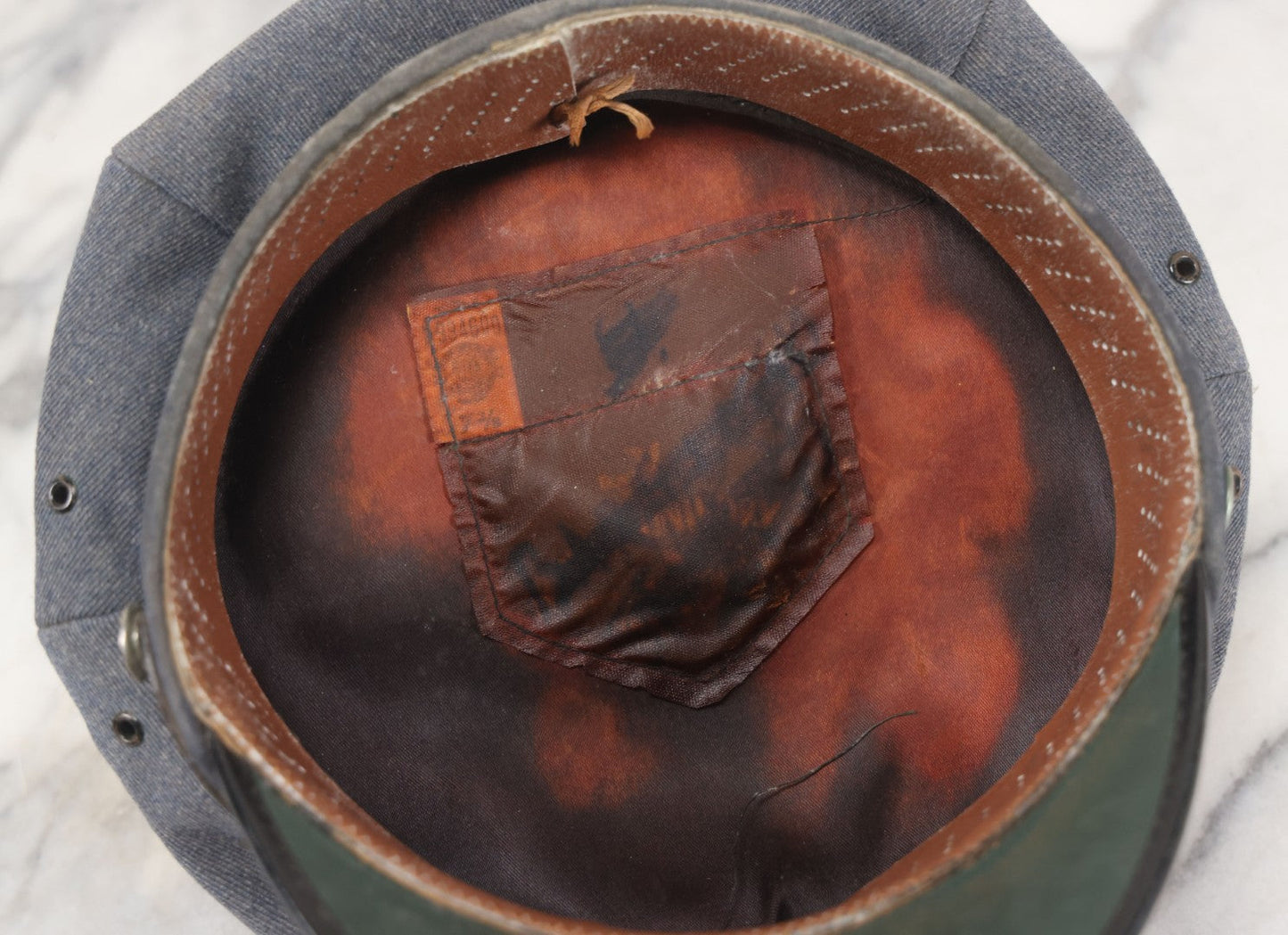 Lot 018 - Vintage Pinkerton Security Officer's Hat With Eagle Badge No. 7974, Pinkerton Buttons, Size 7-3/8"