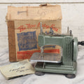 Lot 030 - Vintage The New Betsy Ross Miniature Sewing Machine In Original Box With Documentation, By Betsy Ross Sewing Machine Corporation, Chicago, Illinois, As Found, Untested