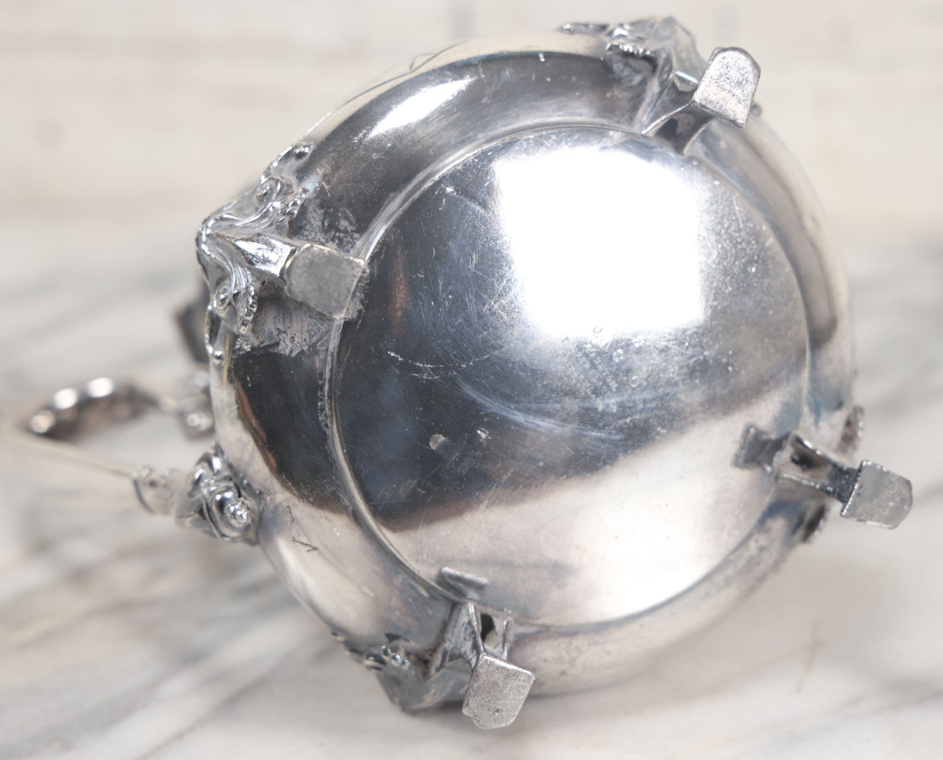 Lot 031 - Antique Silver Plate Coffee Pot With Green Man Foot Motif, Horse Finial, By Taunton Silver Plate Co., Triple Plate