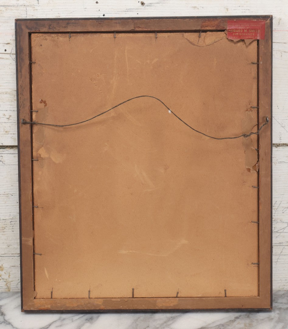 Lot 039 - Antique Framed Photograph Portrait Of A Young Woman Dressed In A Classical Style, With Toga, Paper Label On Verso From Howard M. Smith, Photographer, Portland, Maine, 13-1/2" x 15-5/8"