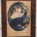 Lot 043 - Antique Hand Colored Lithograph Of A Little Boy With A Pocket Watch And His Dog, Entitled "My Little Playfellow," Published By N. Currier, Mid 19th Century, 11" x 14-1/2"