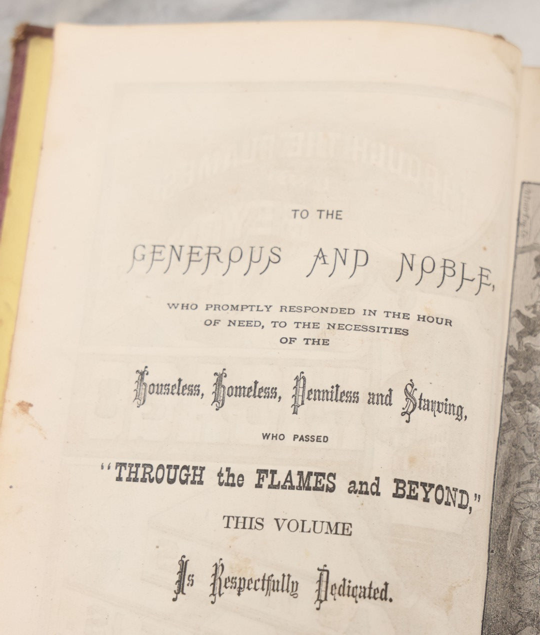Lot 048 - "Through The Flames And Beyond, Or Chicago As It Was And As It Is, And Its Glorious Future" Antique Book By Frank Luzerne On The Chicago Fire, Profusely Illustrated, Published By Wells And Company, 1872