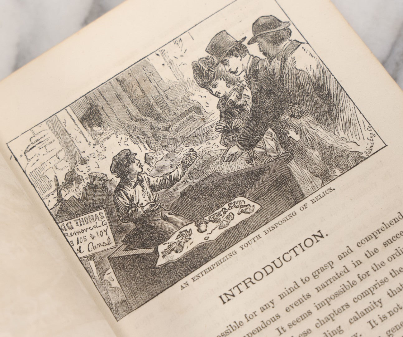 Lot 048 - "Through The Flames And Beyond, Or Chicago As It Was And As It Is, And Its Glorious Future" Antique Book By Frank Luzerne On The Chicago Fire, Profusely Illustrated, Published By Wells And Company, 1872