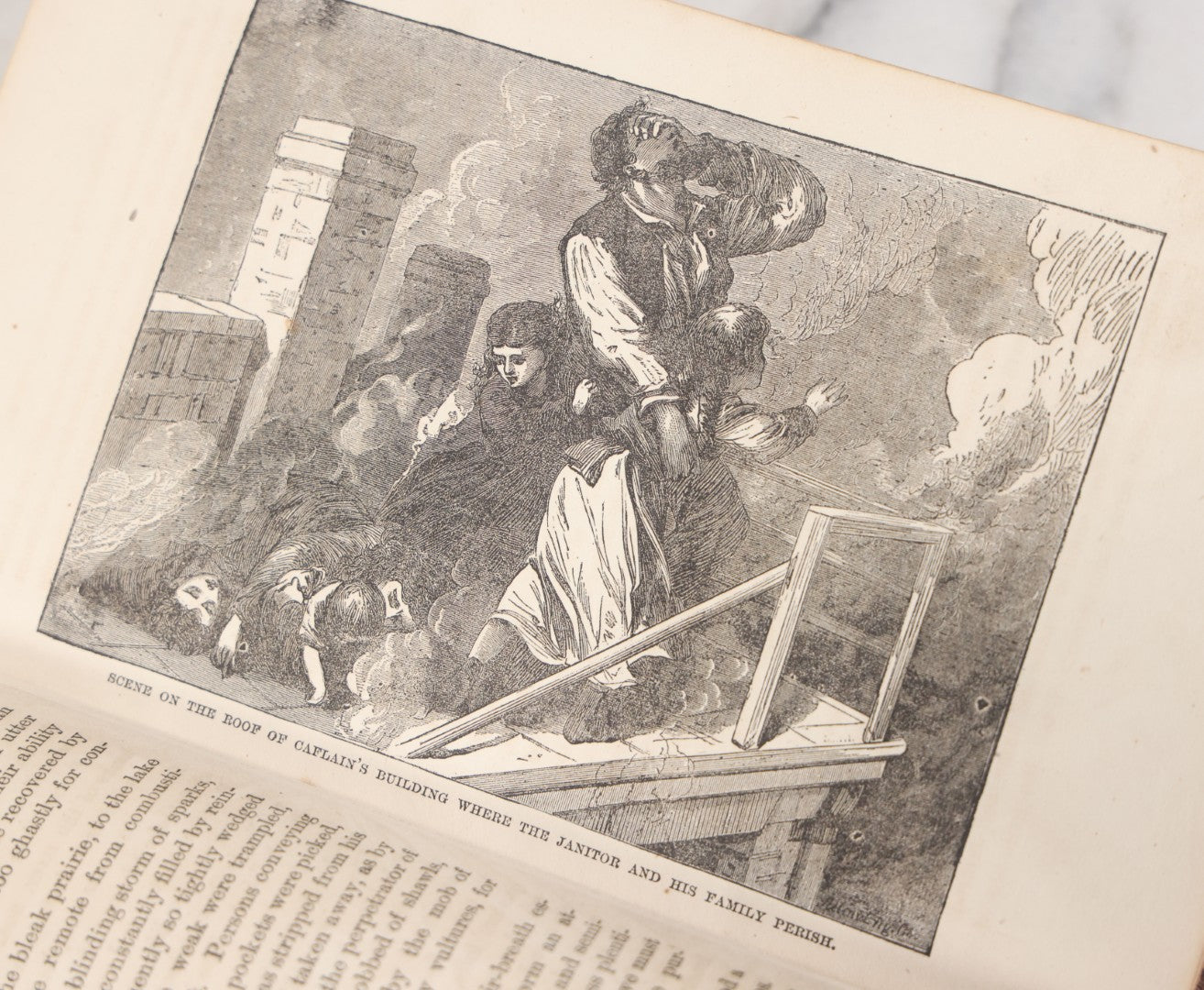 Lot 048 - "Through The Flames And Beyond, Or Chicago As It Was And As It Is, And Its Glorious Future" Antique Book By Frank Luzerne On The Chicago Fire, Profusely Illustrated, Published By Wells And Company, 1872