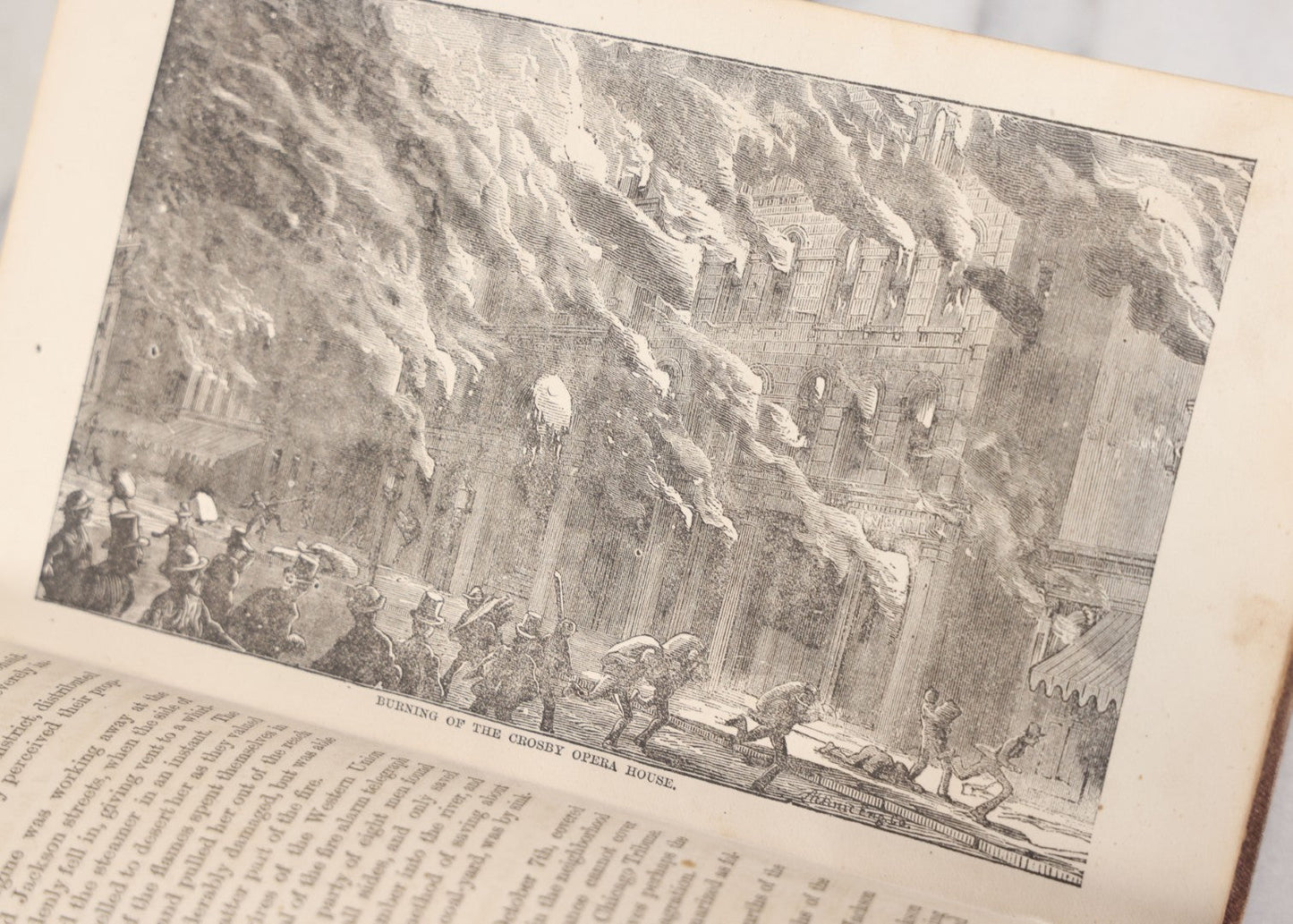Lot 048 - "Through The Flames And Beyond, Or Chicago As It Was And As It Is, And Its Glorious Future" Antique Book By Frank Luzerne On The Chicago Fire, Profusely Illustrated, Published By Wells And Company, 1872