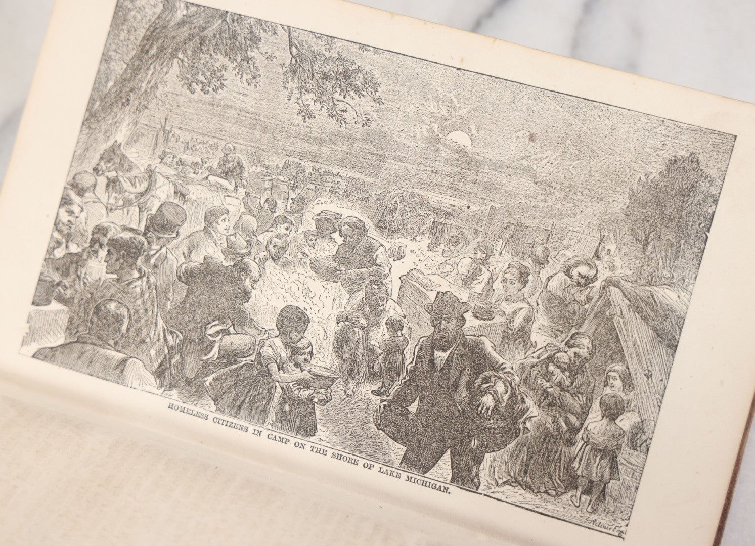 Lot 048 - "Through The Flames And Beyond, Or Chicago As It Was And As It Is, And Its Glorious Future" Antique Book By Frank Luzerne On The Chicago Fire, Profusely Illustrated, Published By Wells And Company, 1872