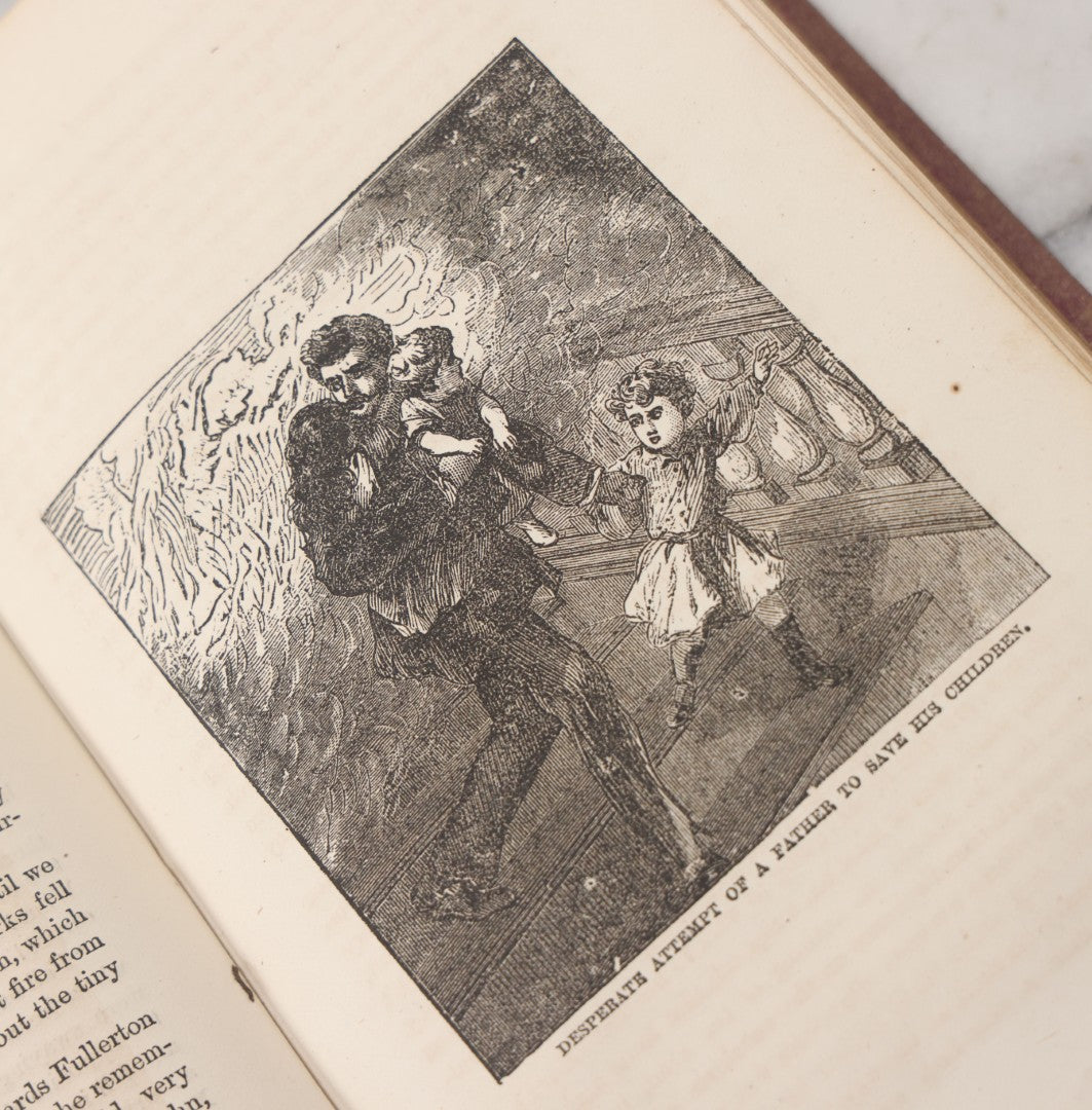 Lot 048 - "Through The Flames And Beyond, Or Chicago As It Was And As It Is, And Its Glorious Future" Antique Book By Frank Luzerne On The Chicago Fire, Profusely Illustrated, Published By Wells And Company, 1872
