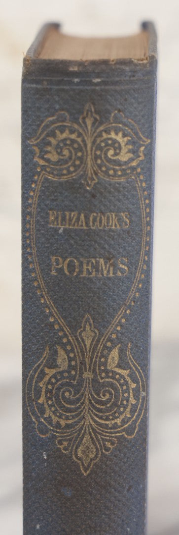 Lot 052 - "The Poems Of Eliza Cook Comprising Melaia Together With Her Miscellaneous Pieces" Antique Illustrated Poetry Book, Leavitt & Allen Publishers, New York, Circa Mid 19th Century