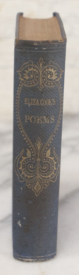 Lot 052 - "The Poems Of Eliza Cook Comprising Melaia Together With Her Miscellaneous Pieces" Antique Illustrated Poetry Book, Leavitt & Allen Publishers, New York, Circa Mid 19th Century