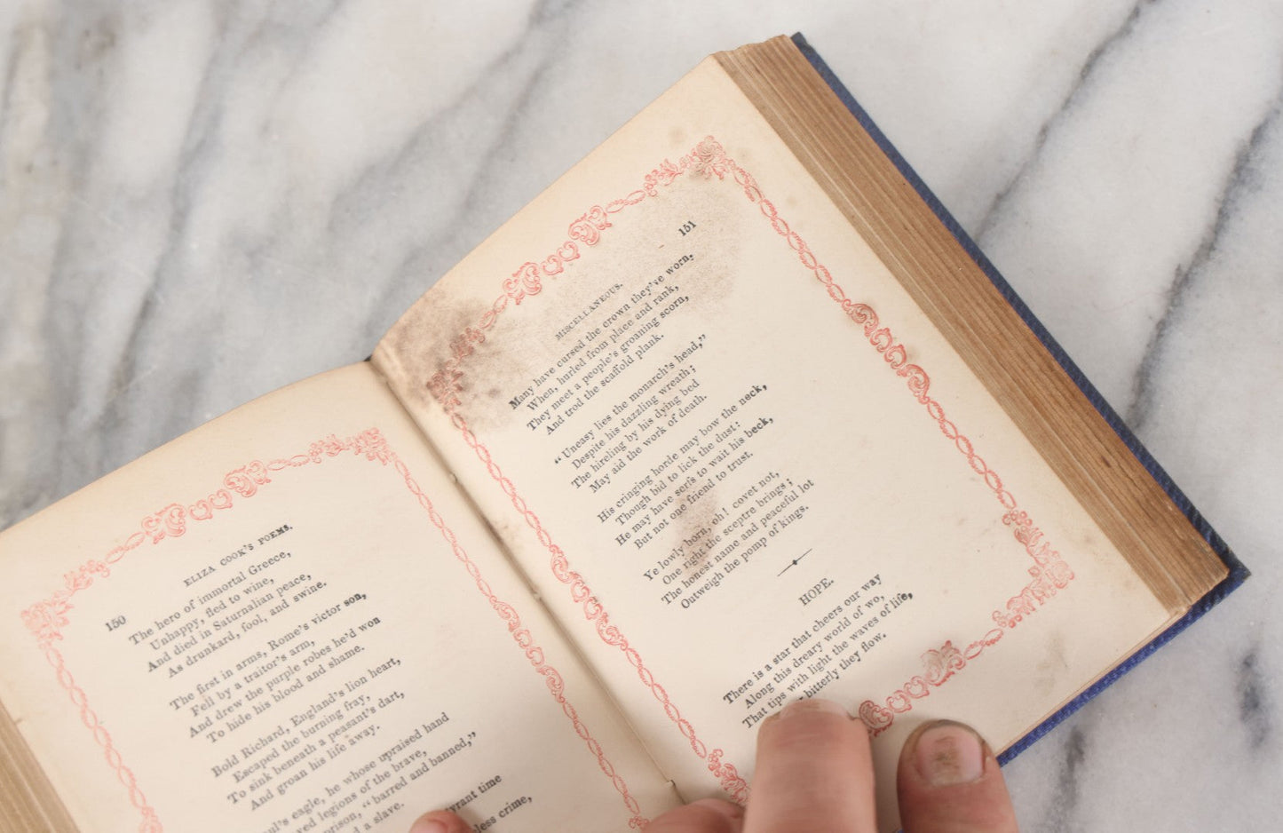 Lot 052 - "The Poems Of Eliza Cook Comprising Melaia Together With Her Miscellaneous Pieces" Antique Illustrated Poetry Book, Leavitt & Allen Publishers, New York, Circa Mid 19th Century