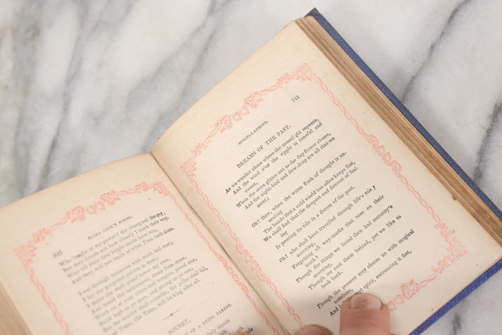 Lot 052 - "The Poems Of Eliza Cook Comprising Melaia Together With Her Miscellaneous Pieces" Antique Illustrated Poetry Book, Leavitt & Allen Publishers, New York, Circa Mid 19th Century