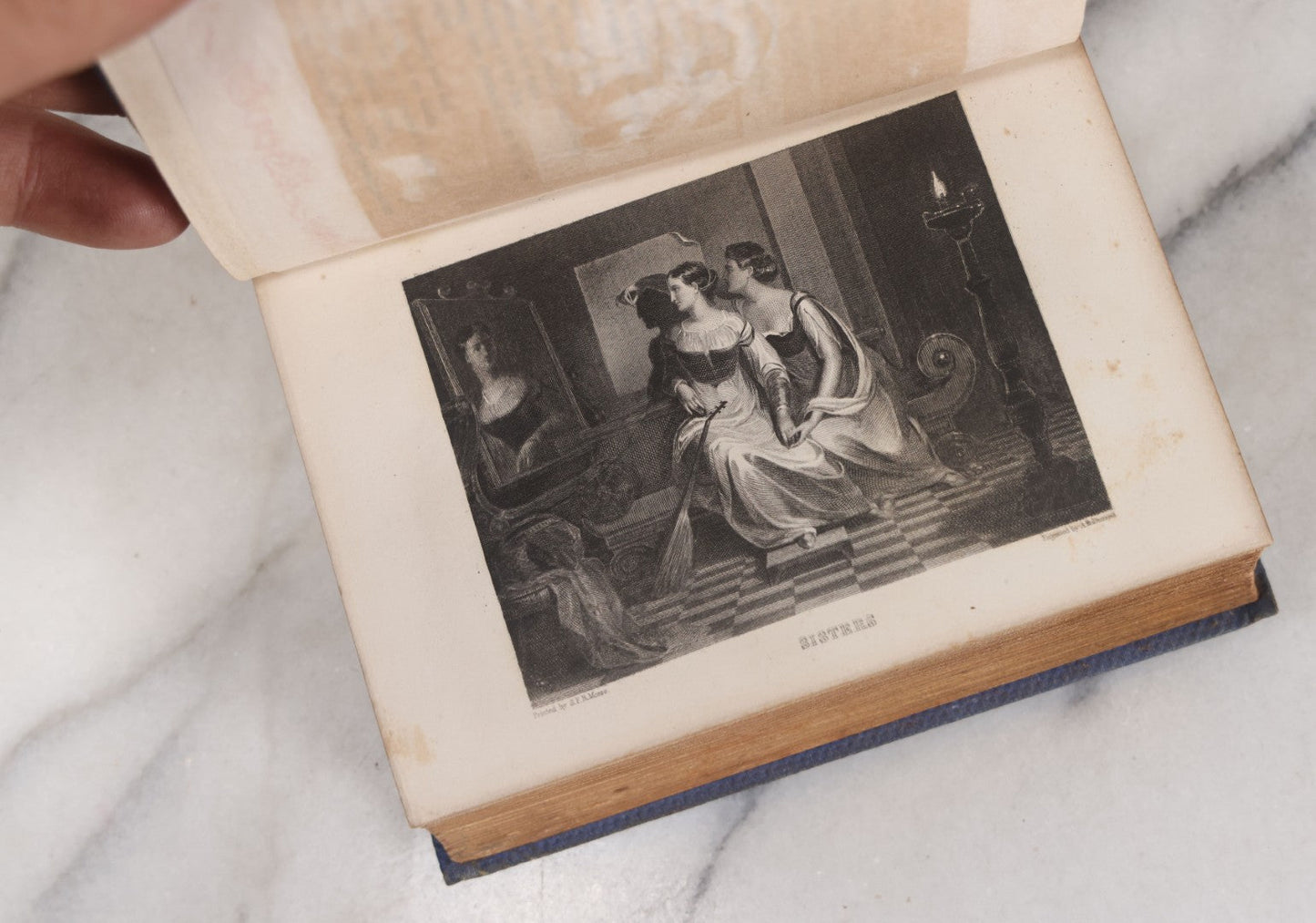 Lot 052 - "The Poems Of Eliza Cook Comprising Melaia Together With Her Miscellaneous Pieces" Antique Illustrated Poetry Book, Leavitt & Allen Publishers, New York, Circa Mid 19th Century