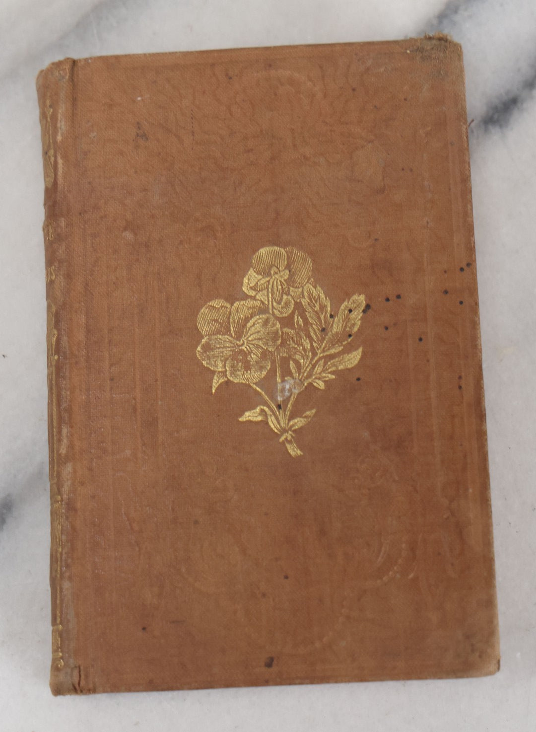 Lot 054 - "The Voice Of Flowers" Antique Book By Mrs. L.H. Sigourney, H.S. Parsons And Company, Publishers, 1846, With Hand Colored Flower Illustration