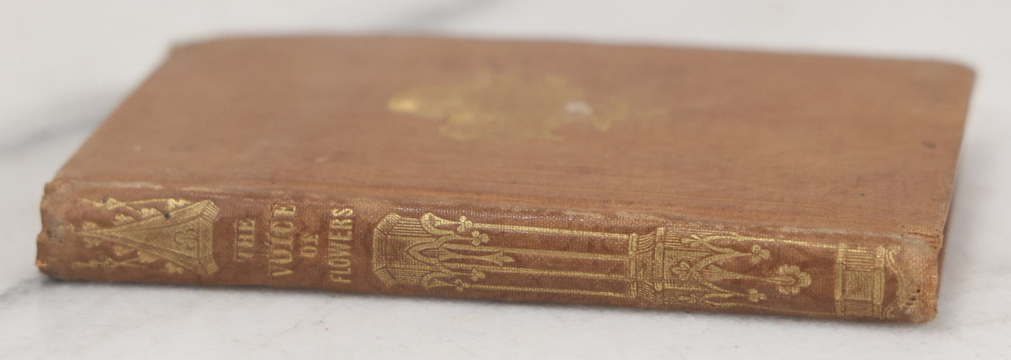 Lot 054 - "The Voice Of Flowers" Antique Book By Mrs. L.H. Sigourney, H.S. Parsons And Company, Publishers, 1846, With Hand Colored Flower Illustration