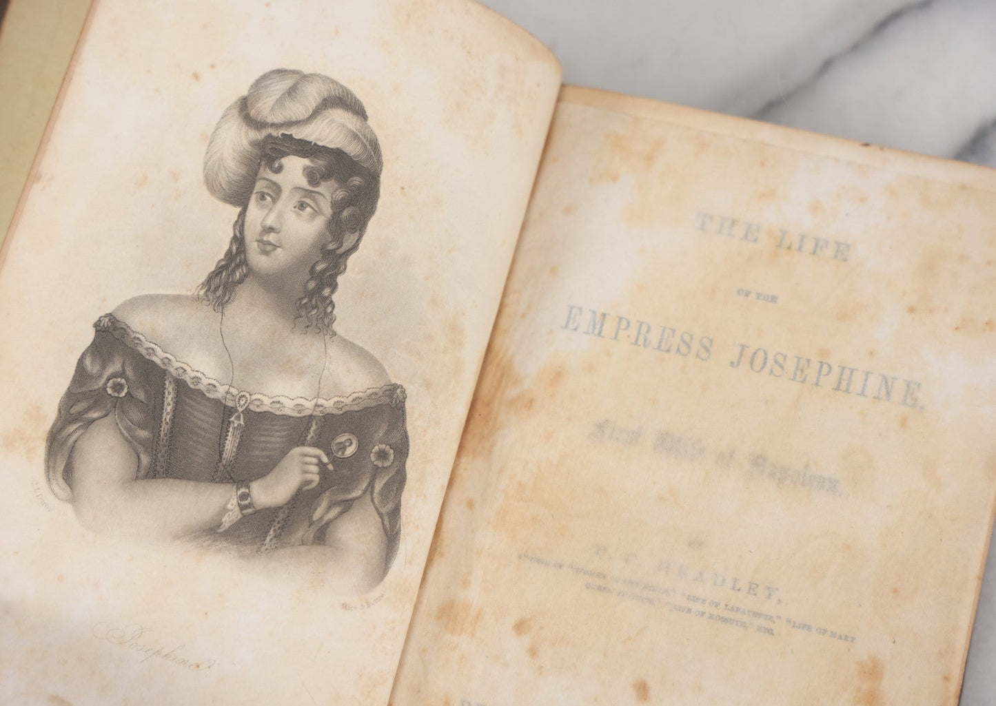 Lot 055 - "The Life Of The Empress Josephine, First Wife Of Napoleon" Antique Book By P.C. Headley, Derby & Jackson Publishers, New York, 1857
