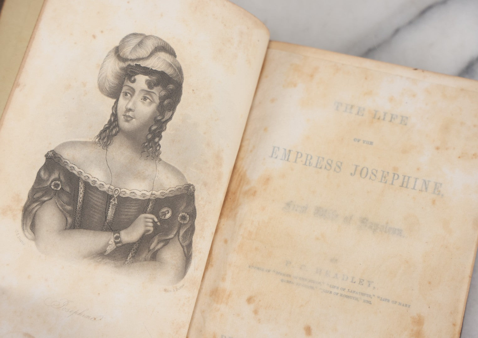 Lot 055 - "The Life Of The Empress Josephine, First Wife Of Napoleon" Antique Book By P.C. Headley, Derby & Jackson Publishers, New York, 1857