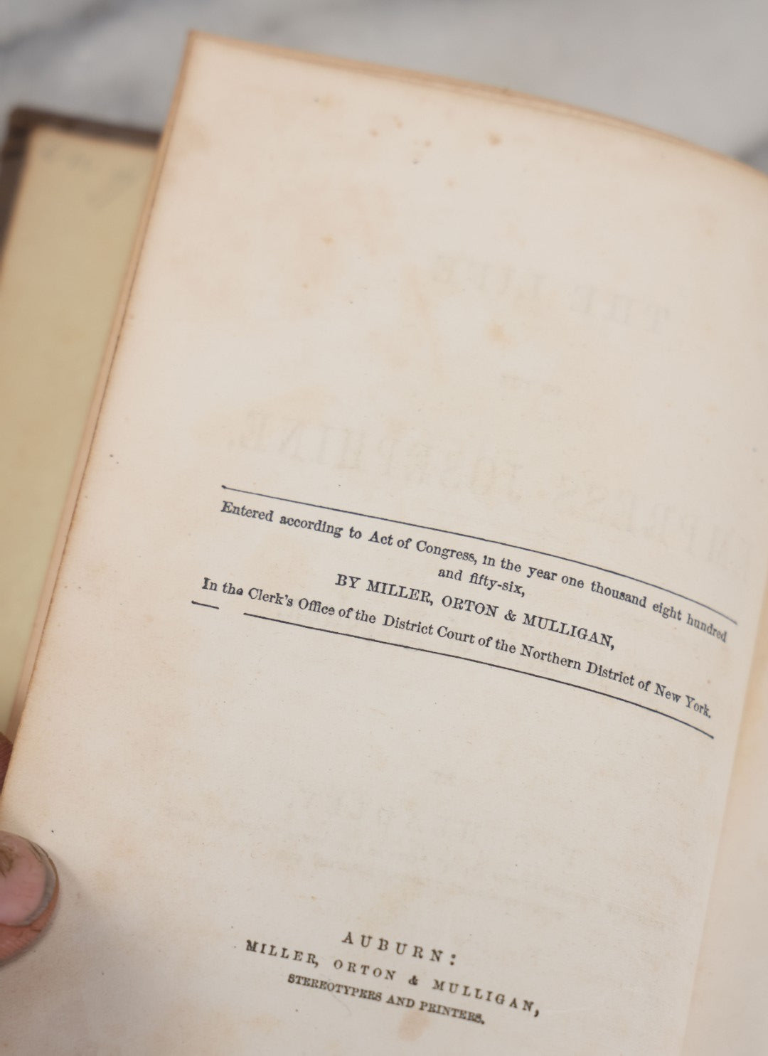 Lot 055 - "The Life Of The Empress Josephine, First Wife Of Napoleon" Antique Book By P.C. Headley, Derby & Jackson Publishers, New York, 1857