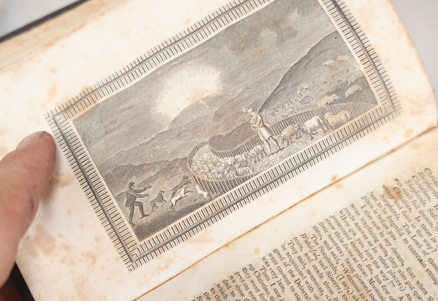 Lot 056 - "Pilgrims' Progress From This World To That Which Is To Come Delivered Under The Similitude Of A Dream" Antique Book By John Bunyan, Illustrated, H.M. Rulison Publisher, Philadelphia, Circa Mid 19th Century