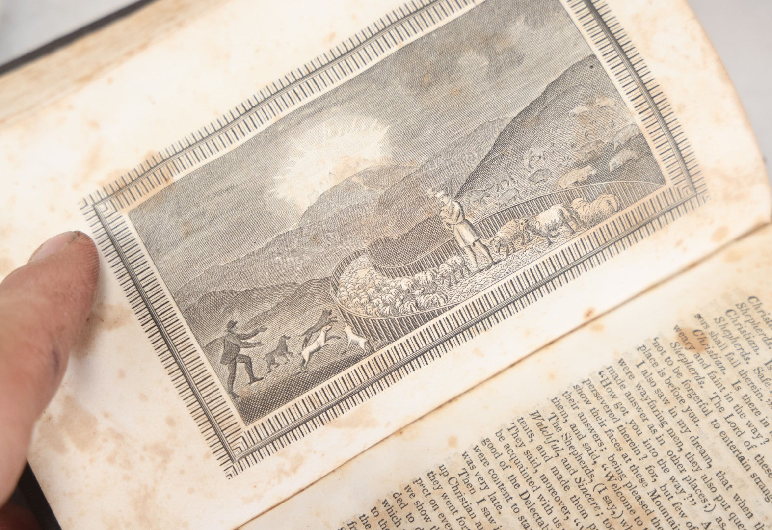 Lot 056 - "Pilgrims' Progress From This World To That Which Is To Come Delivered Under The Similitude Of A Dream" Antique Book By John Bunyan, Illustrated, H.M. Rulison Publisher, Philadelphia, Circa Mid 19th Century