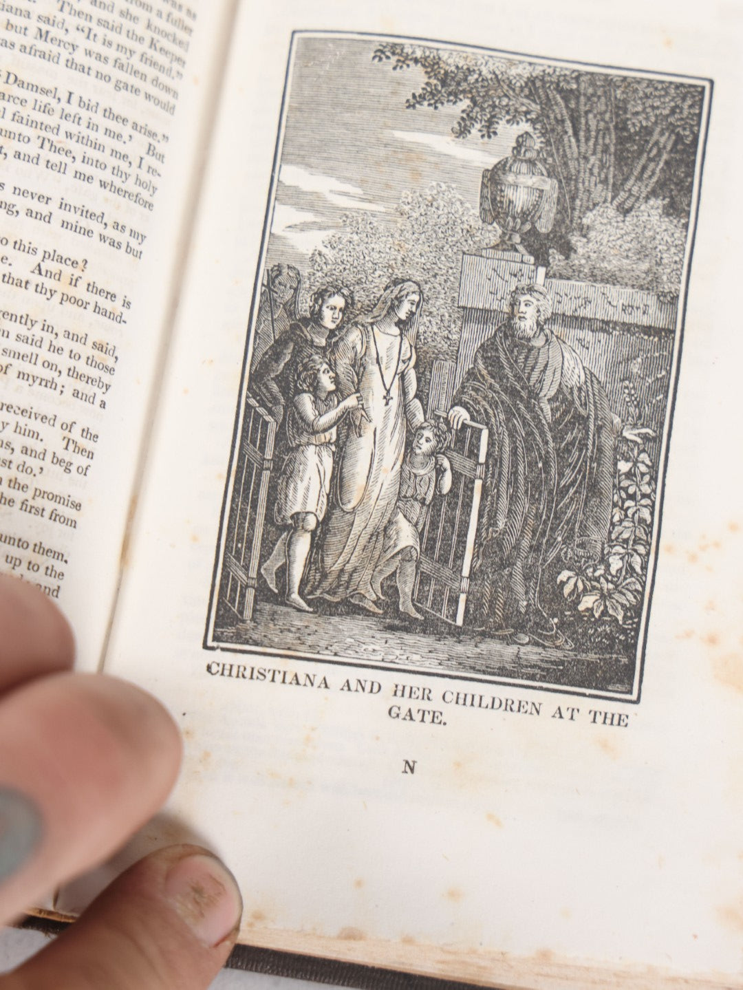 Lot 056 - "Pilgrims' Progress From This World To That Which Is To Come Delivered Under The Similitude Of A Dream" Antique Book By John Bunyan, Illustrated, H.M. Rulison Publisher, Philadelphia, Circa Mid 19th Century