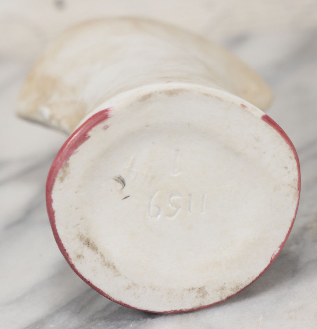 Lot 060 - Pair Of Antique Porcelain Staffordshire Decorative Vases, Man With Dog Hunting Rabbit And Woman With Lamb, Note Damage